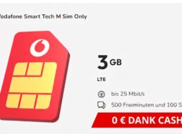 Gratis: iOT-Tarif mit 3 GByte LTE dank Cashback kostenlos