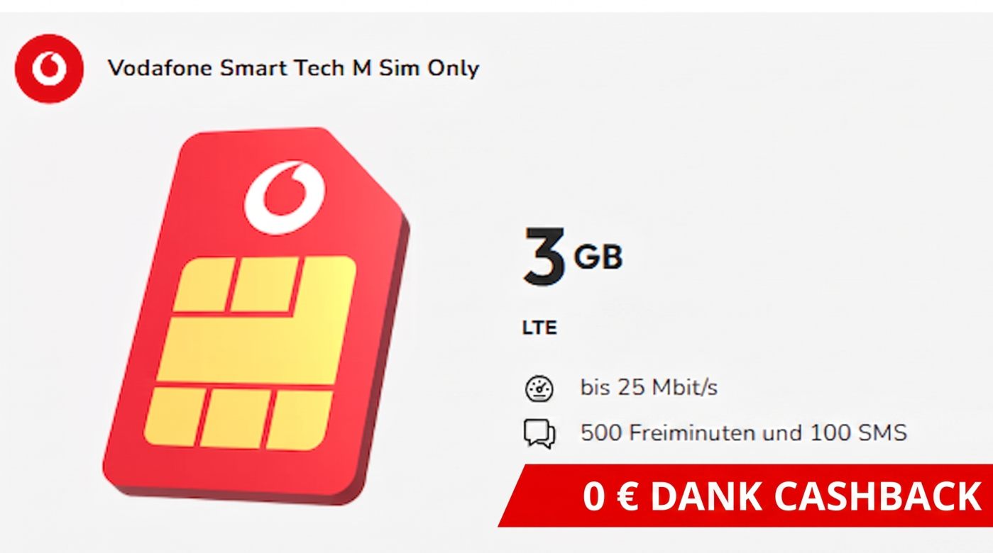 Gratis: iOT-Tarif mit 3 GByte LTE dank Cashback kostenlos