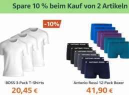 Amazon: 10 Prozent Rabatt ab zwei Mode-Artikeln
