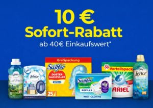 Amazon: 10 Euro Rabatt auf Waschmittel und Putzmittel