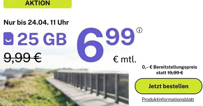 Bigsim: Allnet-Flat mit 25 GByte LTE-Volumen für 6,99 Euro