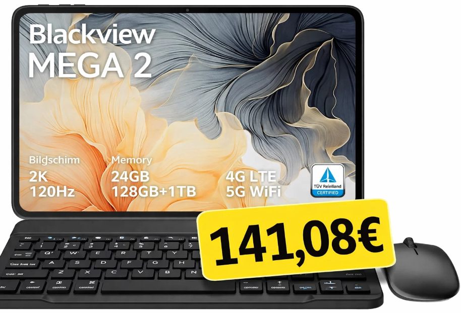 Amazon: "Blackview Mega2 Tablet" mit 5G für 141,08 Euro