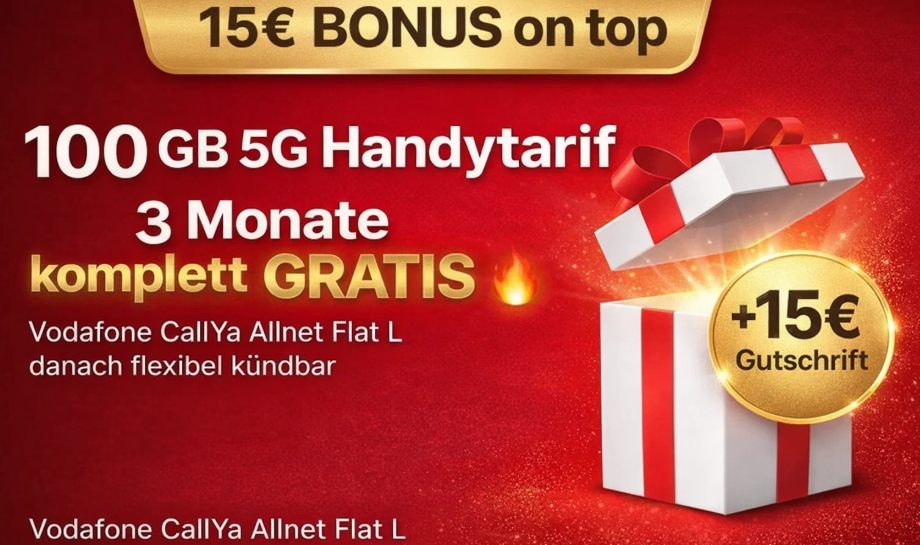 Gratis: 12 Wochen "Callya L" inklusive 15 Euro Prämie