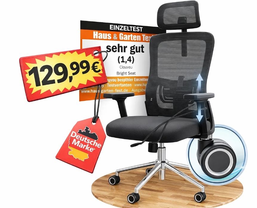 Testsieger: Ergonomischer Bürostuhl für 129,99 Euro