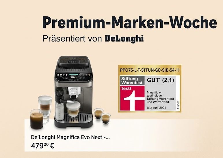 Amazon: "Premium-Marken-Woche" mit WMF und De Longhi