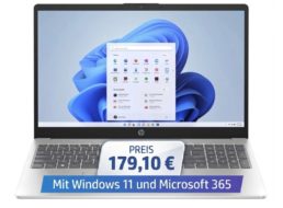 Ebay: HP-Notebook mit Windows 11 und Microsoft 365 für 179,10 Euro