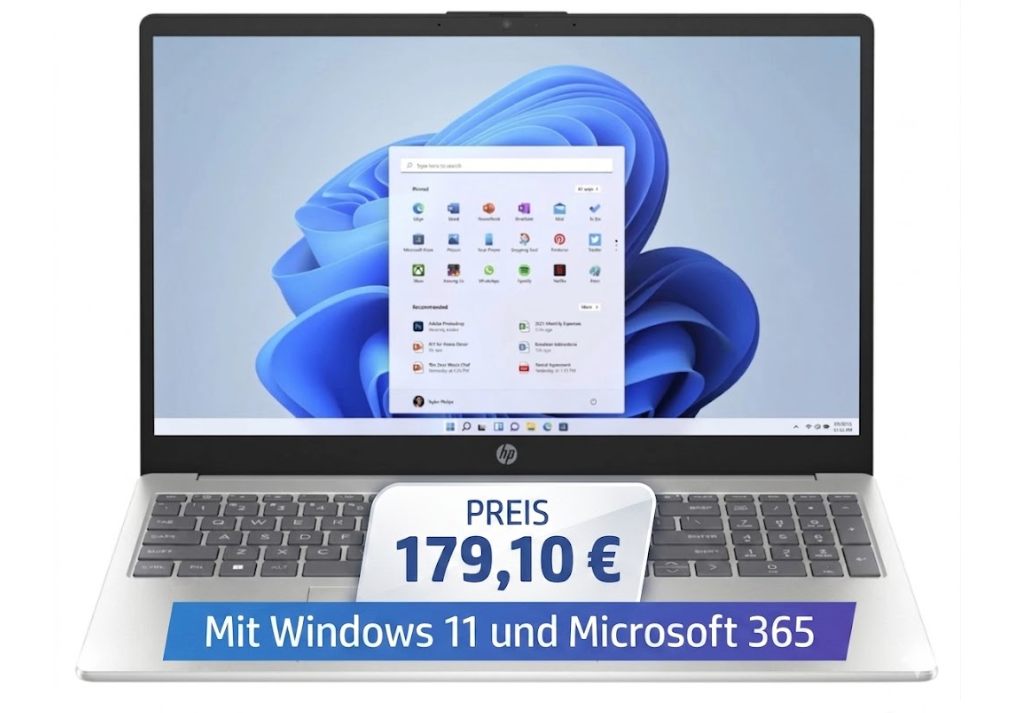 Ebay: HP-Notebook mit Windows 11 und Microsoft 365 für 179,10 Euro