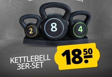 Sportspar: Kettlebell-Set für 18,50 Euro, Fahrradschloss für 99 Cent