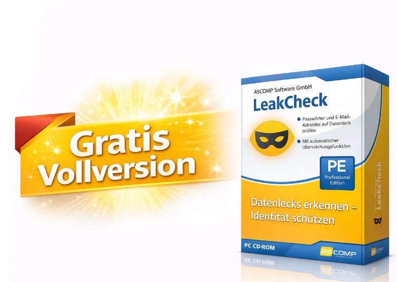 Gratis: Vollversion "LeakCheck" zum Überprüfen von gehackten Accounts