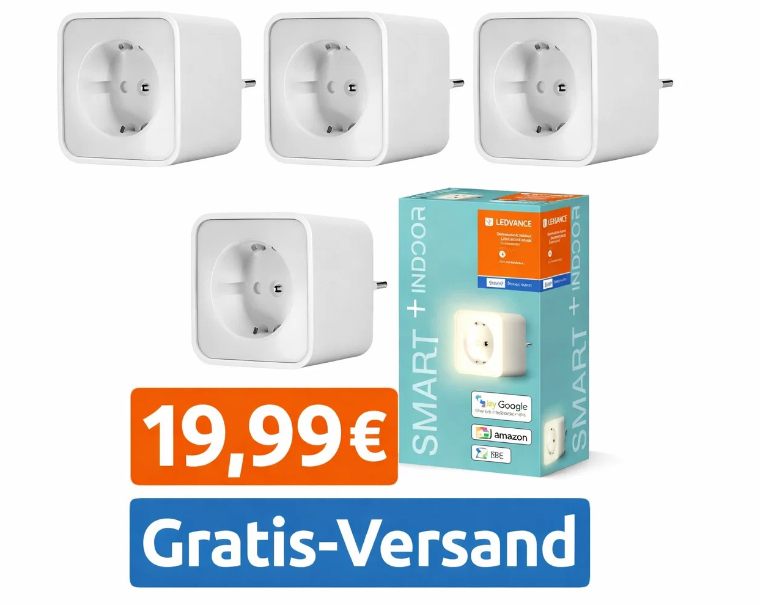 Ebay: LEDvance Smart+ Plug im Viererpack für 19,99 Euro
