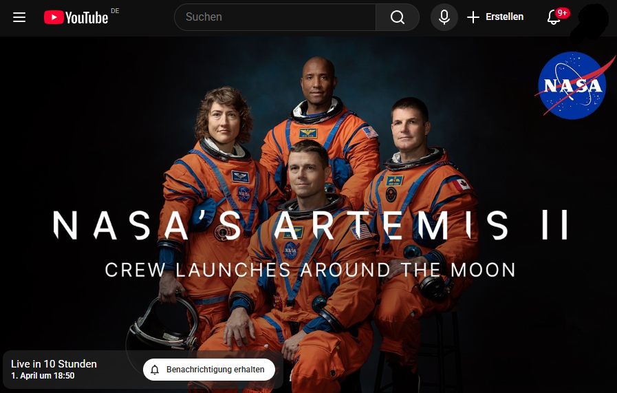 Gratis: Livestream der ersten Mondmission seit 1972