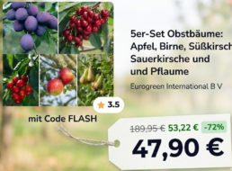 Groupon: 5er-Satz Obstbäume für 47,90 Euro frei Haus