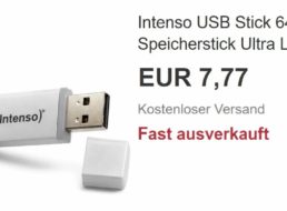 Intenso: USB-Stick mit 64 GByte und USB 3.2 für 7,77 Euro