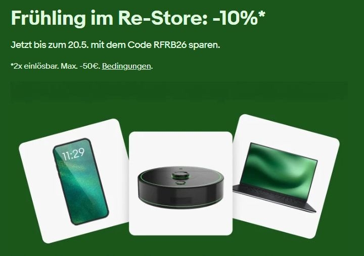 Ebay: 10 Prozent Rabatt auf reduzierte B-Ware