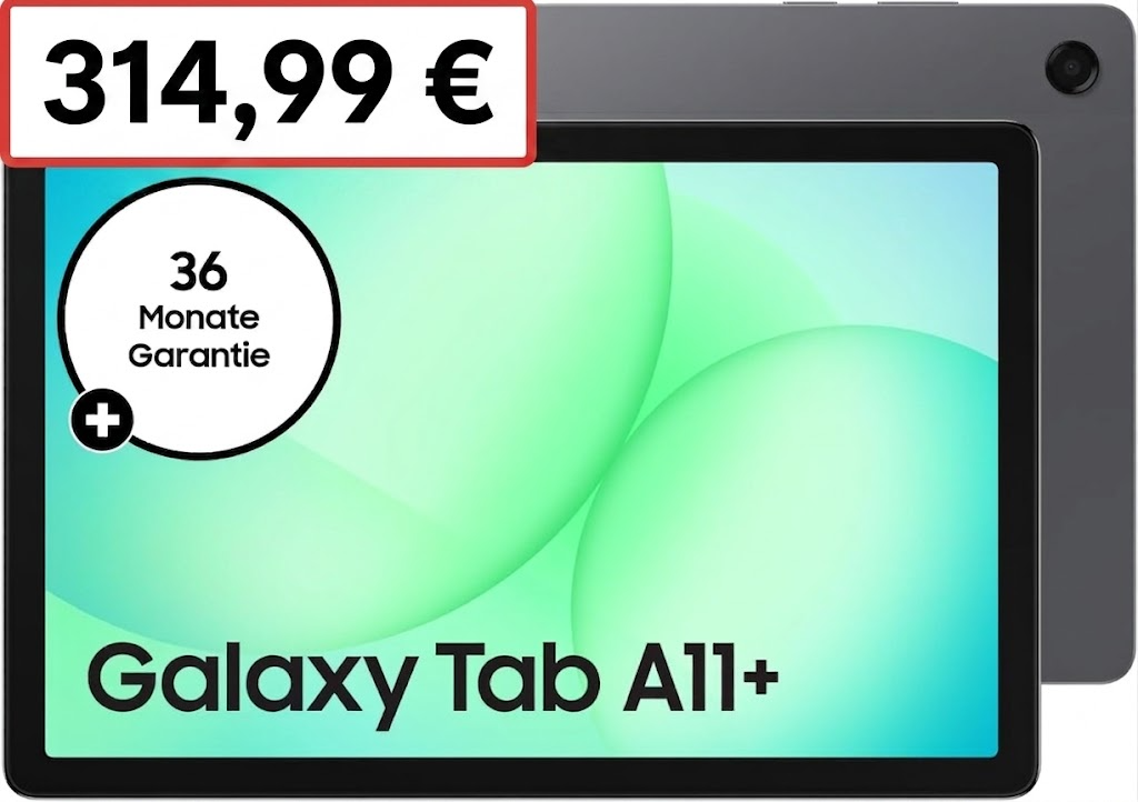 Amazon: "Samsung Galaxy Tab A11+ 5G" für 314,99 Euro frei Haus