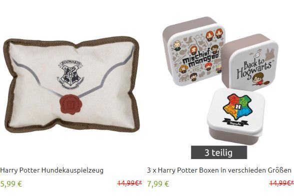 Outlet46: "Harry Potter"-Artikel mit Rabatt