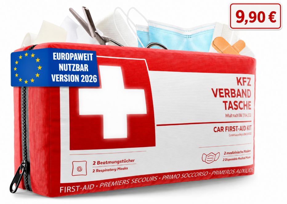 Bestseller: KfZ-Verbandstasche für 9,90 Euro
