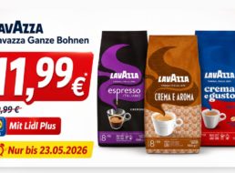 Lavazza: Kaffeebohnen zum Kilopreis von 11,99 Euro via Lidl Plus