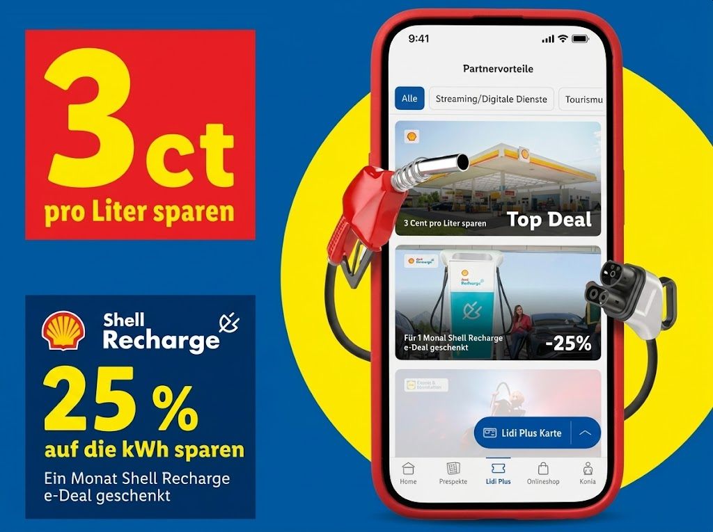 Lidl Plus: Tankrabatt von 3 Cent / Liter bei Shell