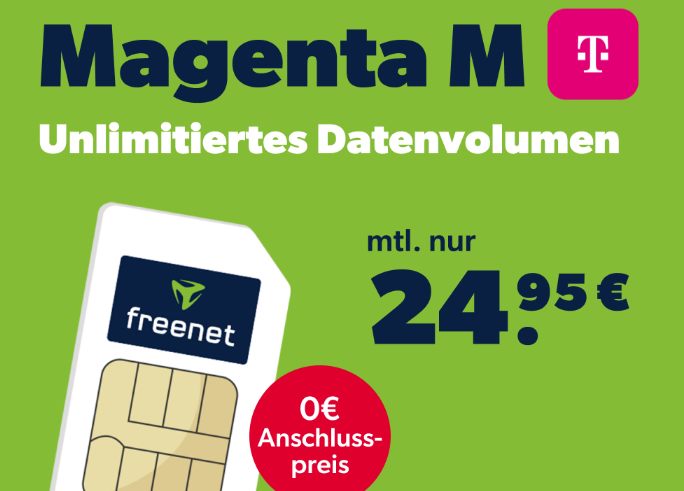 Knaller: Unlimited 5G mit 300 Mbit/s im Telekom-Netz für 24,95 Euro