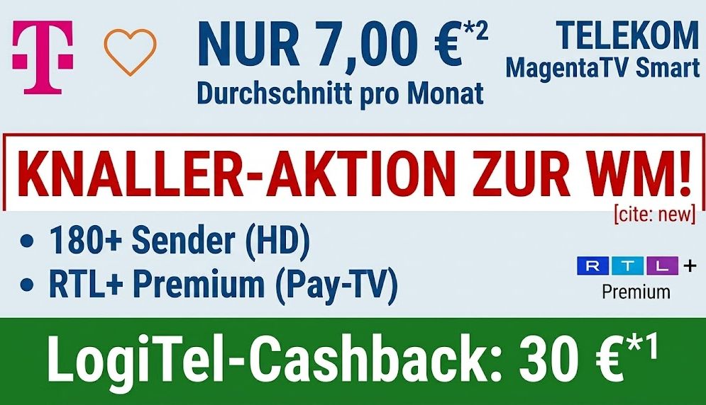Magenta.tv: 30 Euro Cashback zum Bestpreis-Tarif
