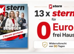 Gratis: 13 Ausgaben „Stern“ zum Nulltarif frei Haus