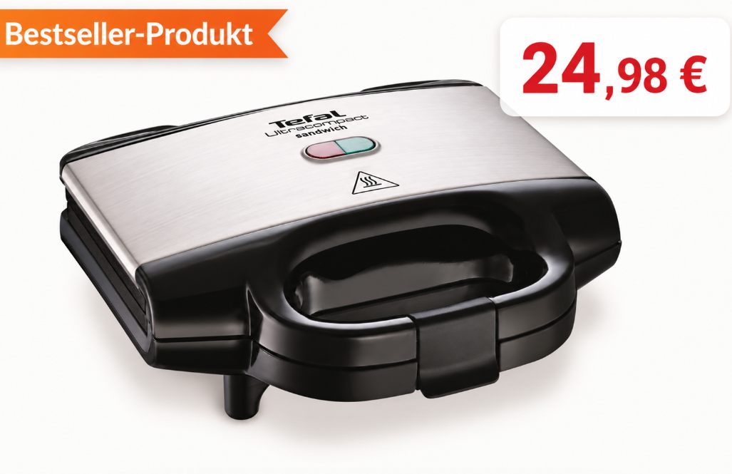 Tefal: Bestseller-Sandwichmaker für 24,98 Euro
