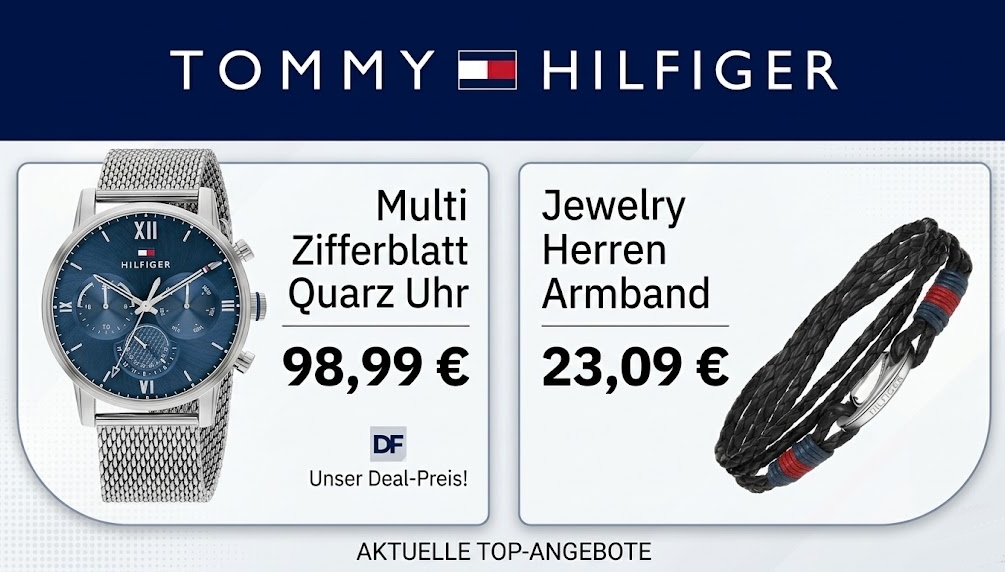 Tommy Hilfiger: Sale bei Amazon mit Uhren, Mode und mehr