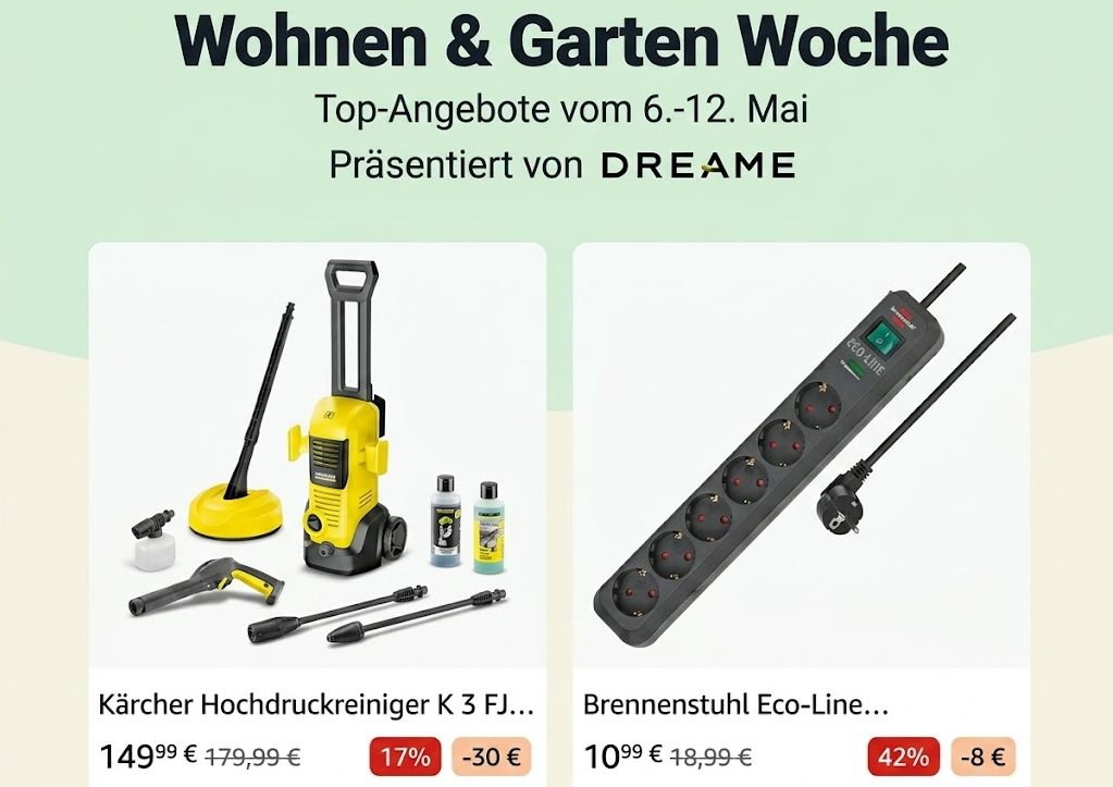 Amazon: "Wohnen & Garten"-Woche bis zum 12. Mai