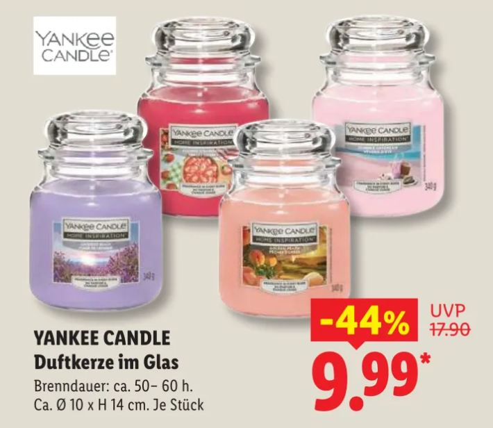 Lidl: "Yankee Candle" jetzt für 9,99 Euro zu haben