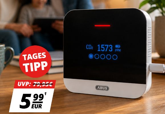 Abus: CO2-Messgerät zum Bestpreis von 5,99 Euro
