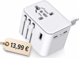 Amazon: Reiseadapter mit USB für 13,99 Euro