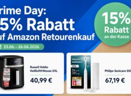 Prime Day: Amazon-Retourenkauf mit 15 Prozent Extra-Rabatt