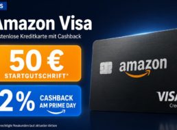 Amazon Visa: 50 Euro Stargutschrift und 2 Prozent Cashback am Prime Day