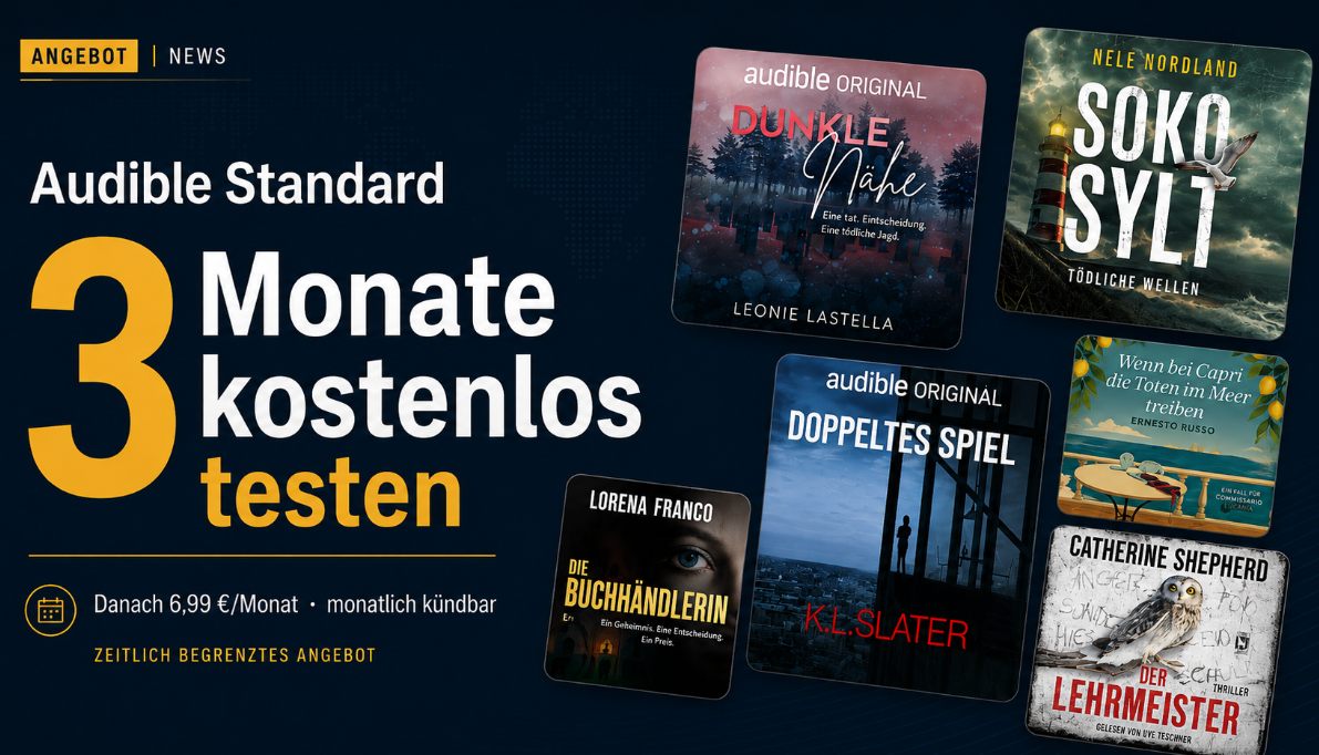 Gratis: Audible Standard für 3 Monate via Amazon Prime