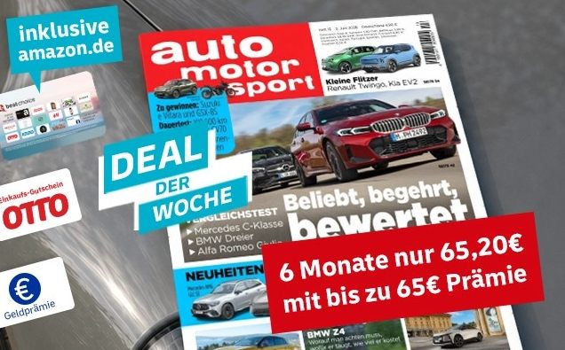 Gratis: Gutschein über 65 Euro zum "Auto Motor Sport"-Abo für 65,20 Euro