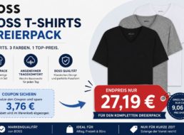 Boss: T-Shirts im Dreierpack für 27,19 Euro