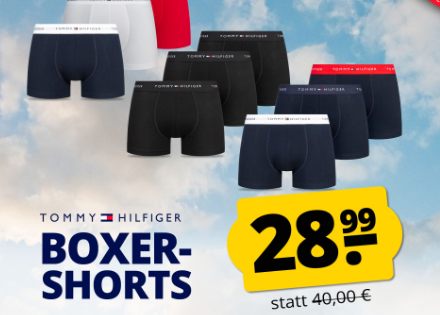 Sportspar: Boxer von Tommy Hilfiger für 28,99 Euro im Dreierpack