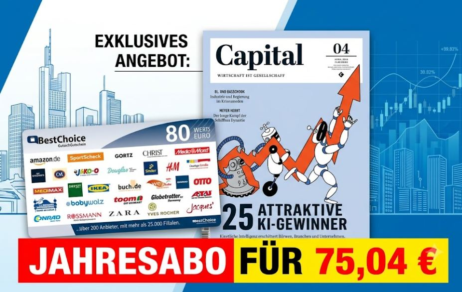 Capital: ePaper-Jahresabo für 75,04 Euro mit Gutschein über 80 Euro