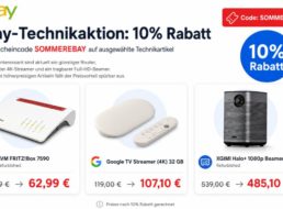 Ebay: 10 Prozent Rabatt auf Refurb-Technik