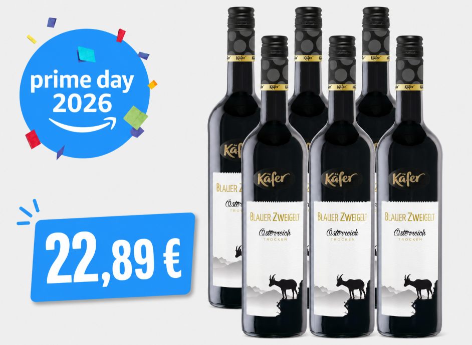 Feinkost Käfer: 6er-Paket "Blauer Zweigelt" für 22,89 Euro