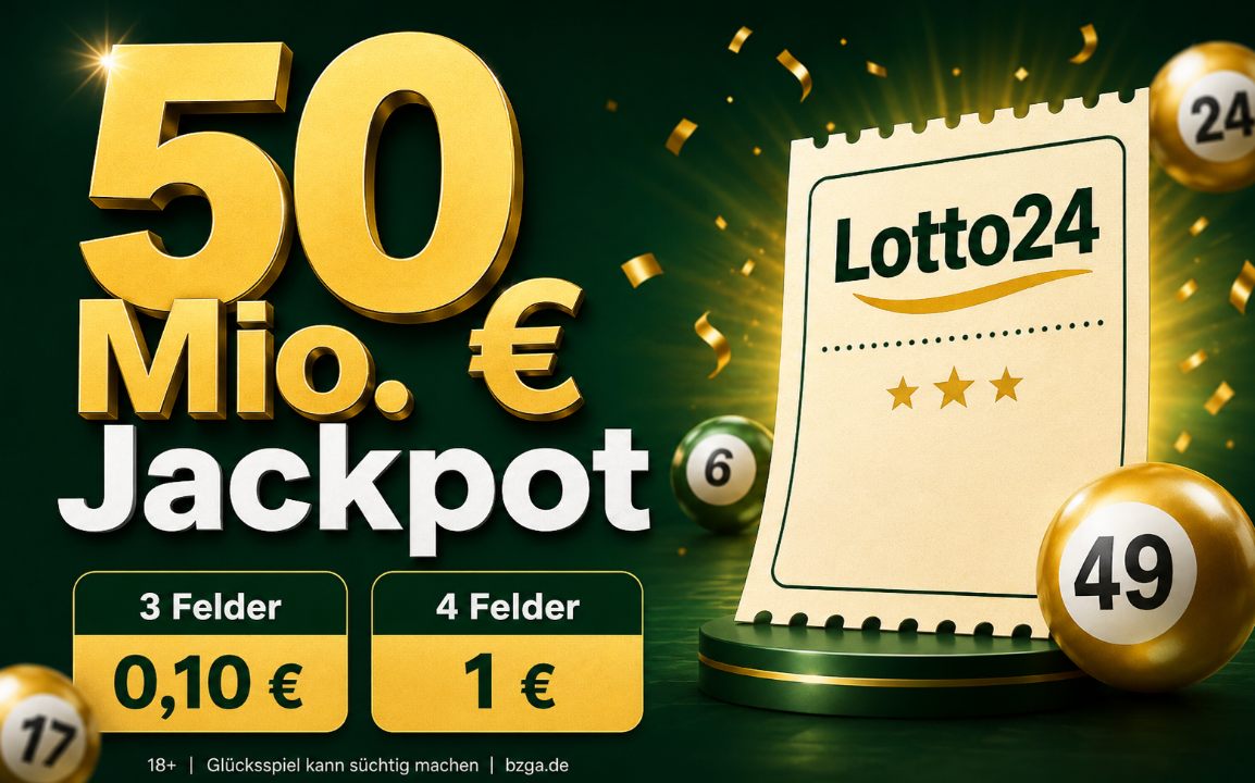Rekord-Jackpot: 50 Millionen bei Lotto 6aus49, Teilnahme ab 10 Cent