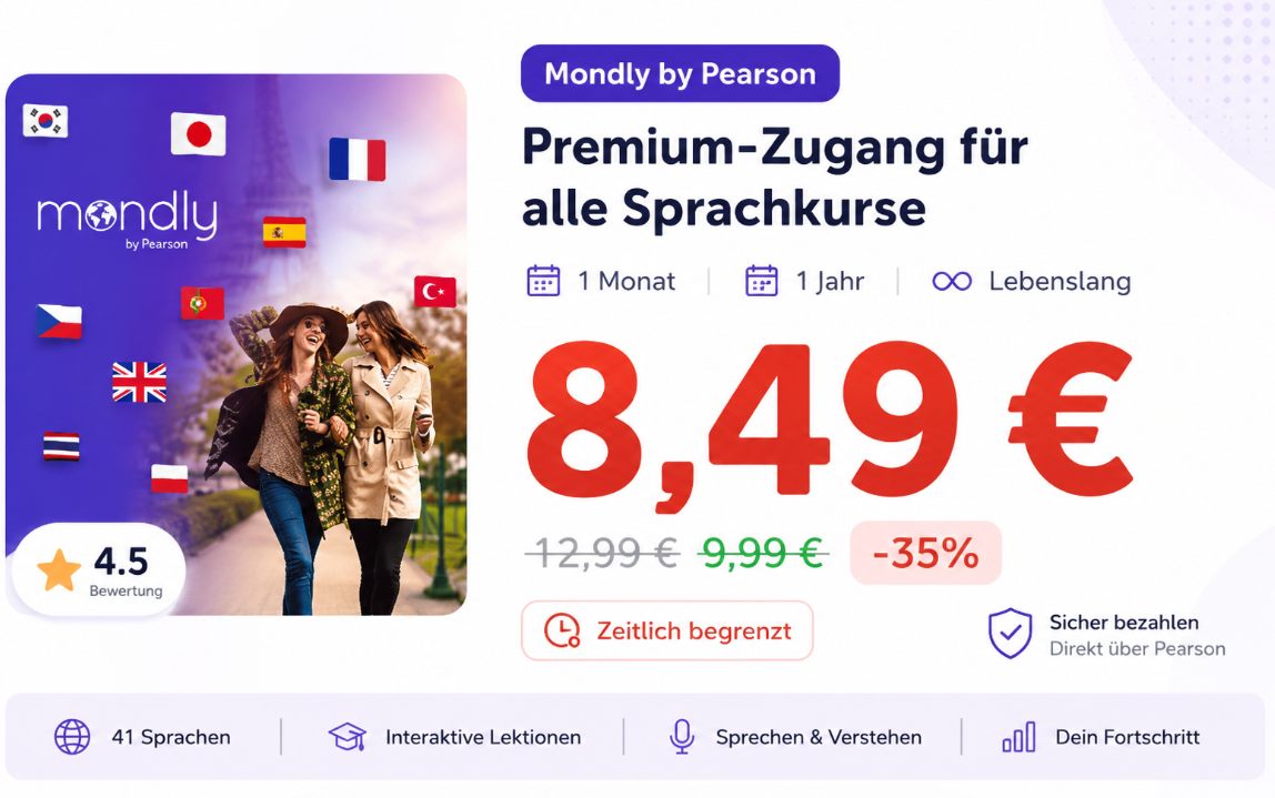Groupon: Sprachlern-App Mondly jetzt ab 8,49 Euro