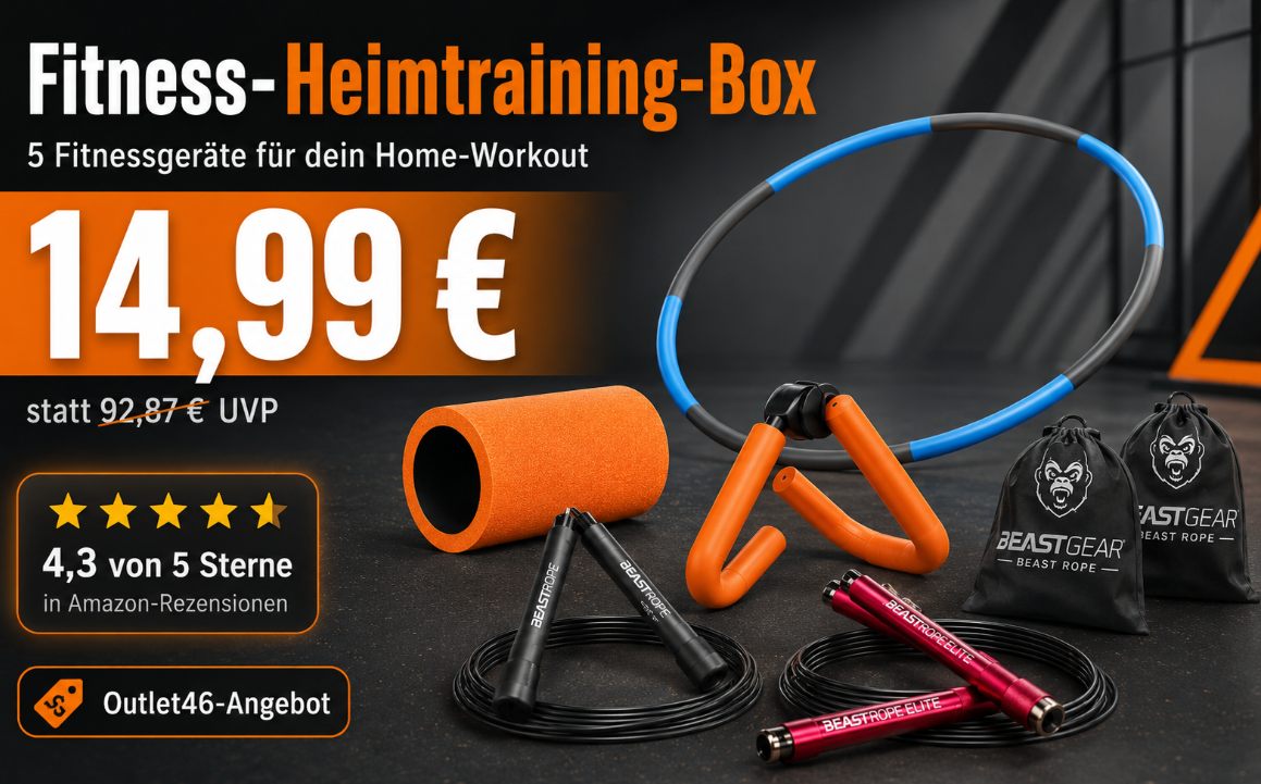Outlet46: Fitness-Box mit fünf Geräten für 14,99 Euro