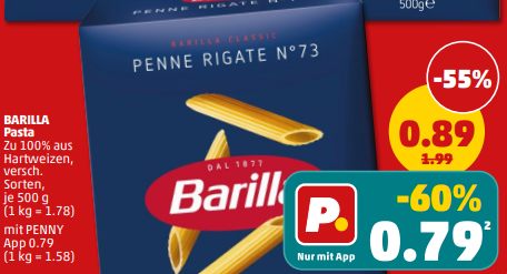 Penny: Pasta und Pesto von Barilla mit Rabatt