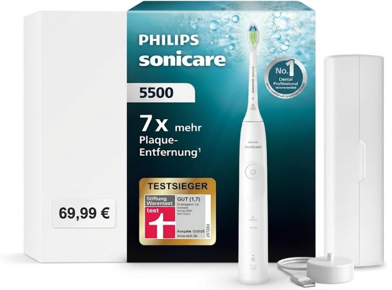 Testsieger: "Philips Sonicare 5500" jetzt für 69,99 Euro frei Haus