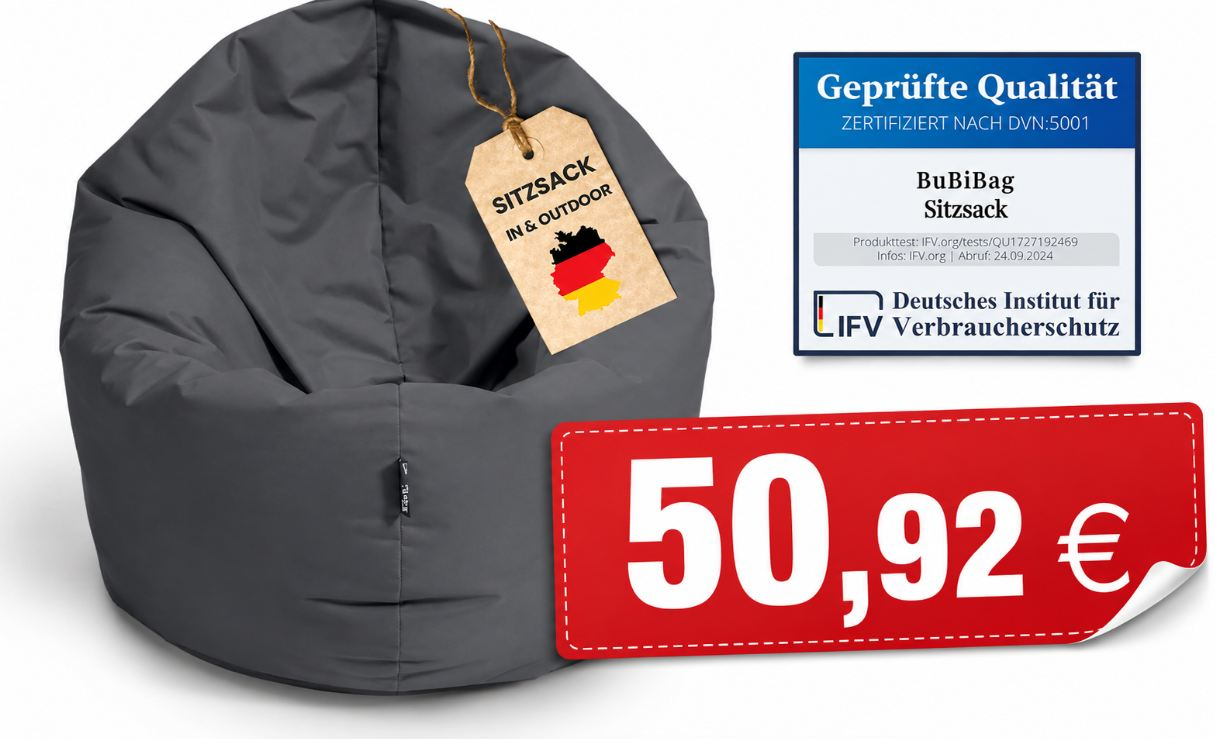 Amazon: XXL-Sitzsack für drinnen und draußen für 50,92 Euro