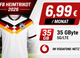 Logitel: WM-Trikot zum Schnäppchen-Tarif im Vodafone-Netz für 6,99 Euro