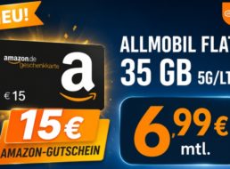 Gratis: Amazon-Gutschein über 15 Euro zum Handyvertrag für 6,99 Euro