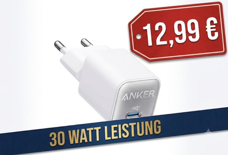 Anker Nano: Kompaktes Ladegerät mit 30 Watt für 12,99 Euro